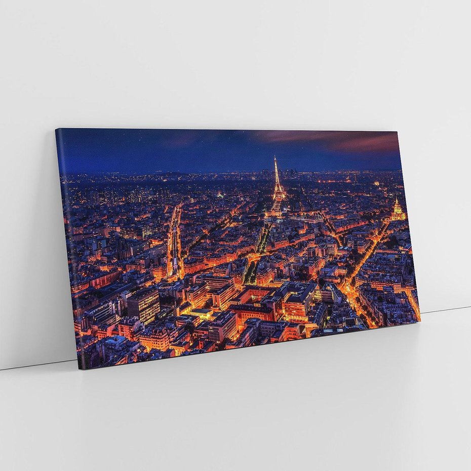 Obraz na płótnie 100x50 - Nocne impresje Paryża - Paryż, noc