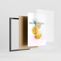 Plakat w ramie 50x70 - Świeże cytryny pełne smaku - cytryny, owoce - rama czarna
