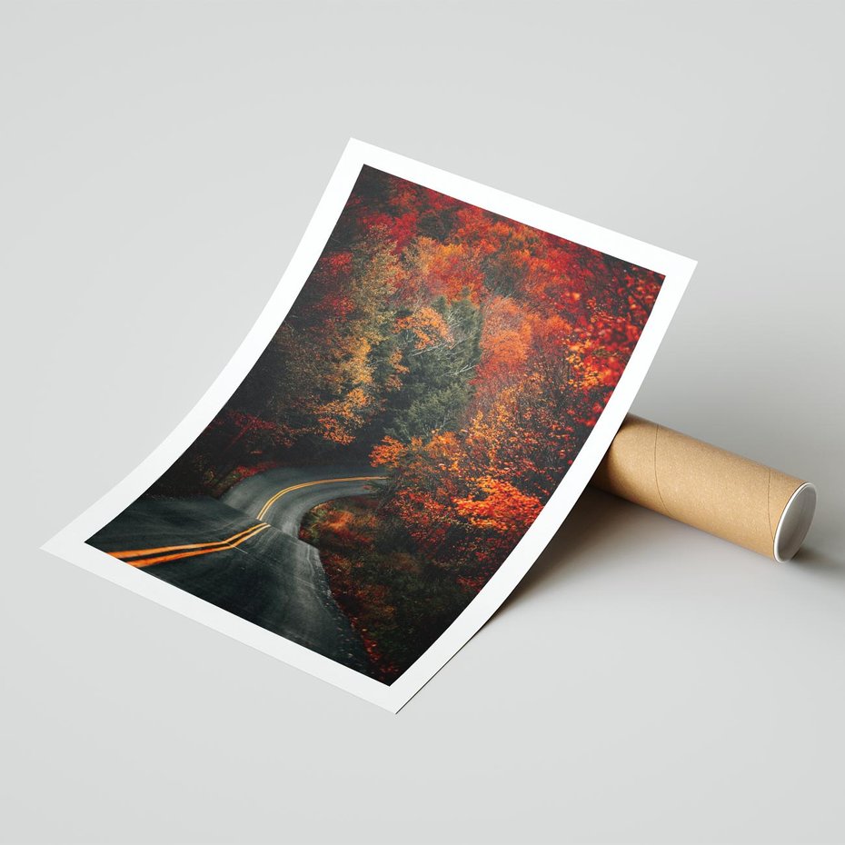 Plakat bez ramy 40x50 - Jesienne Podróżowanie - fotografia, jesień