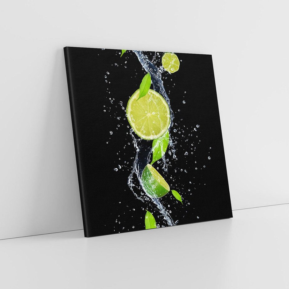 Obraz na płótnie 80x80 - Świeżość Cytrusów - limonki, cytryny