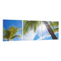 Obraz na płótnie 150x50 - Tropikalne palmy nad oceanem - palmy, ocean
