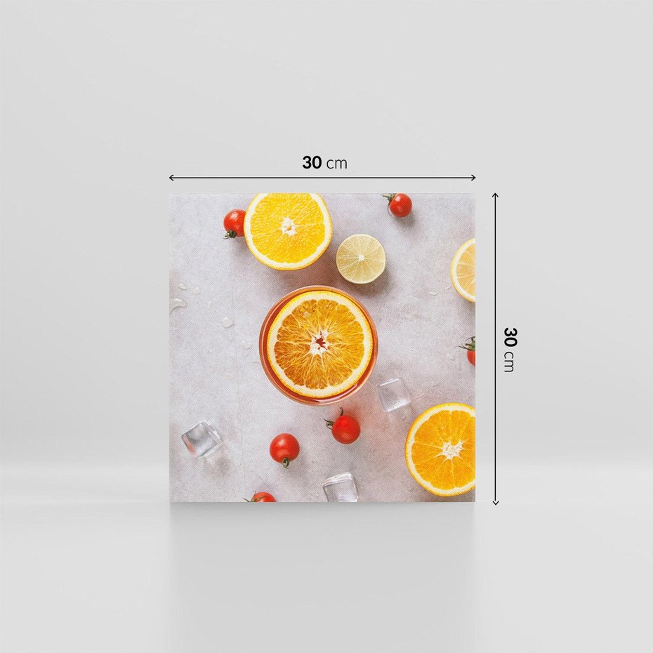 Obraz na płótnie 30x30 - Cytryny Pomarańczowy Zestaw - cytryny, pomarańcze