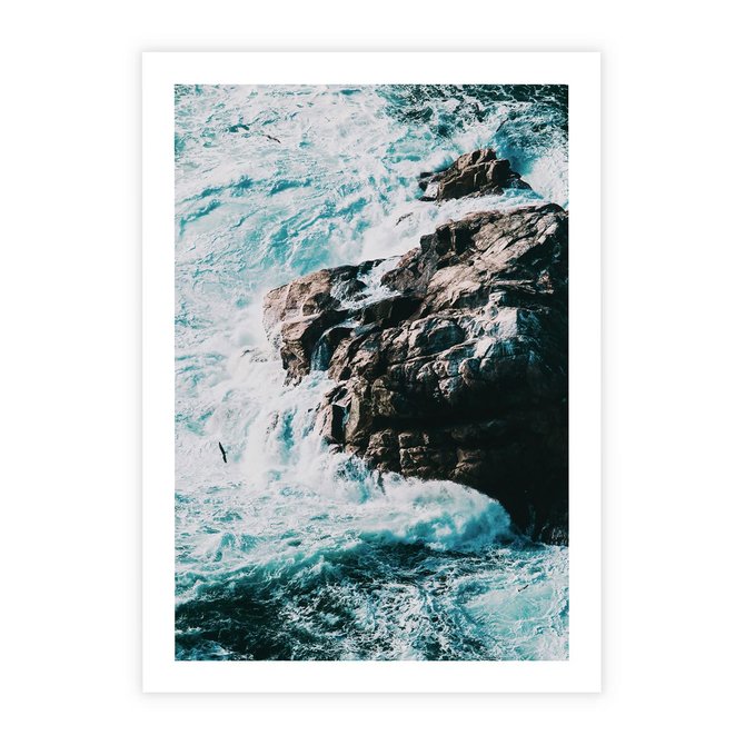 Plakat bez ramy 21x30 - Siła Natury - morze, skały