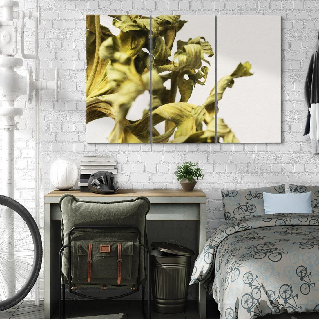 Obraz na płótnie 120x80 - Odejście pory deszczowej - suche, trawy