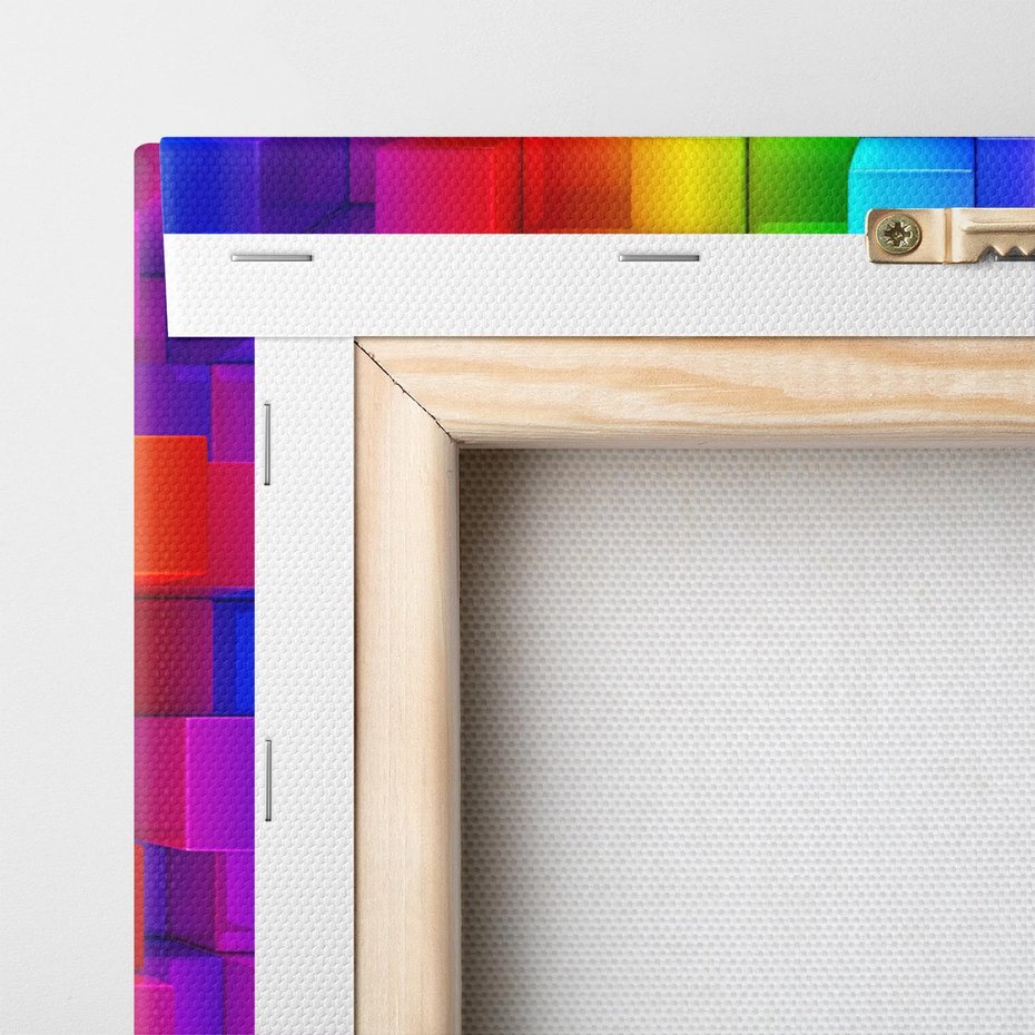 Obraz na płótnie 80x80 - Mozaika Abstrakcji: Trójwymiarowe Kompozycje - abstrakcja, 3d