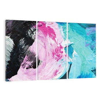 Obraz na płótnie 120x80 - Kolorowy rój wyobraźni - rozlane kolorowe farby olejne, abstrakcja