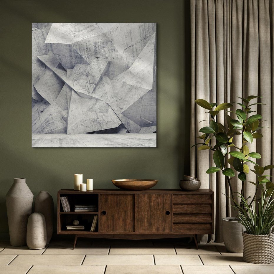 Obraz na płótnie 40x40 - Architektura w trójwymiarowym wymiarze - architektura, 3D