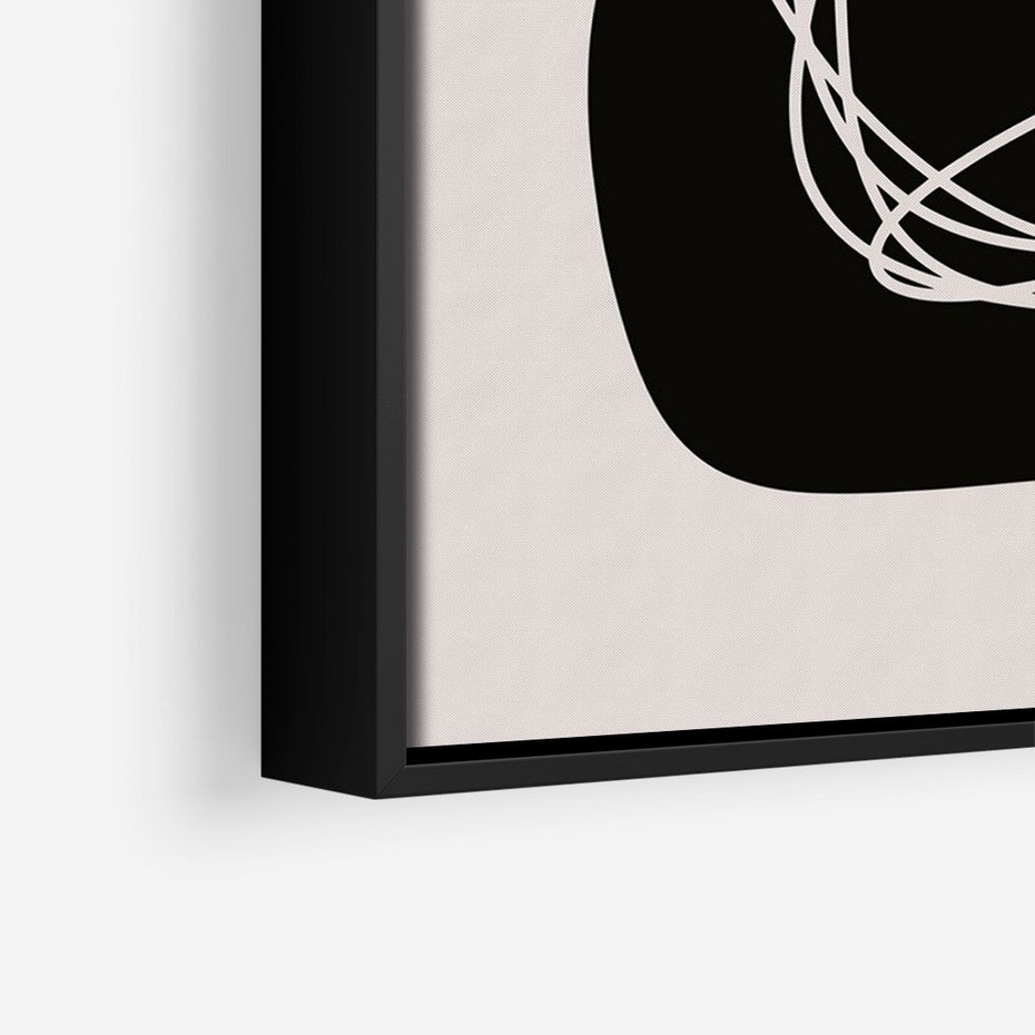 Obraz w ramie 70x100 - Linie Eksploracji - abstrakcyjne szkicowane linie, minimalizm - rama czarna