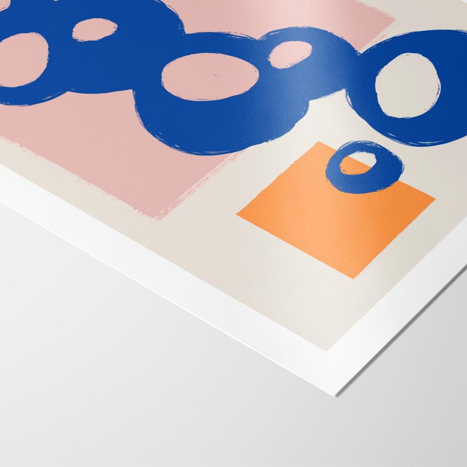 Plakat bez ramy 21x30 - Migocące Plamiste Echa - abstrakcja, nowoczesny plakat