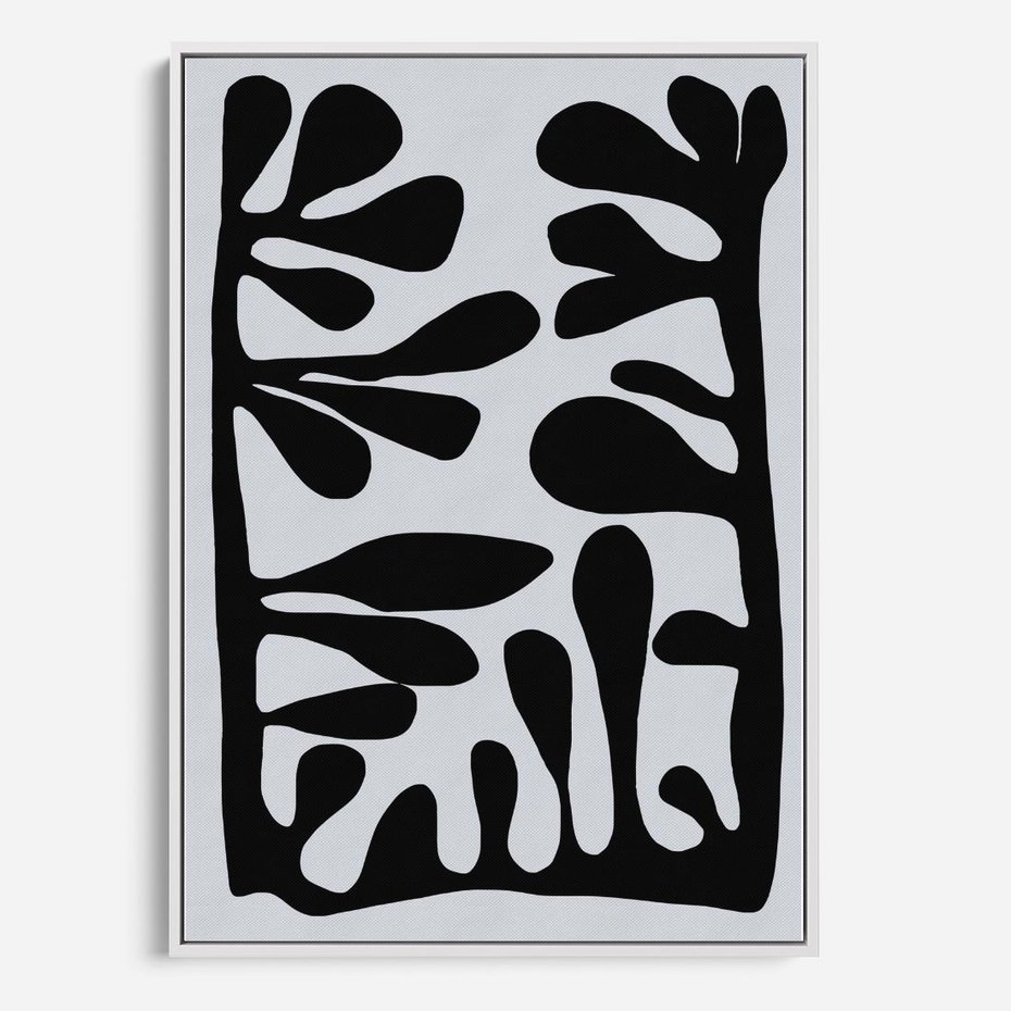 Obraz w ramie 50x70 - Taniec Kształtów - matisse, sztuka nowoczesna - rama biała