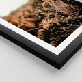 Plakat w ramie 50x70 - Jesienna Harmonia - suche paprocie, jesienny krajobraz - rama czarna