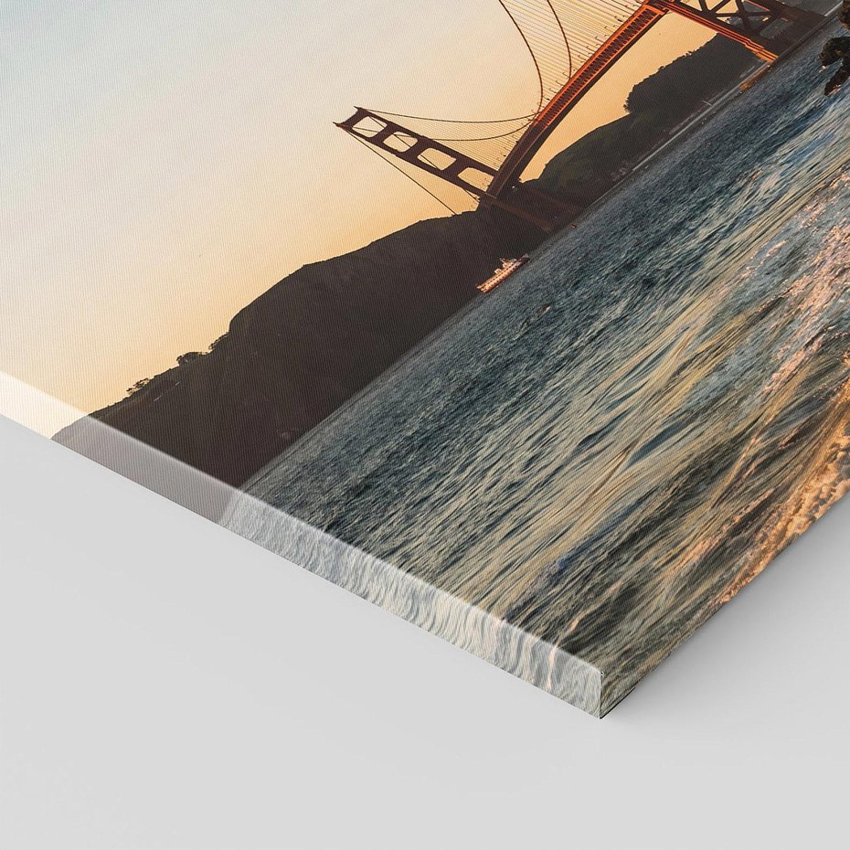 Obraz na płótnie 50x50 - Statek na morzu - Golden Gate, most