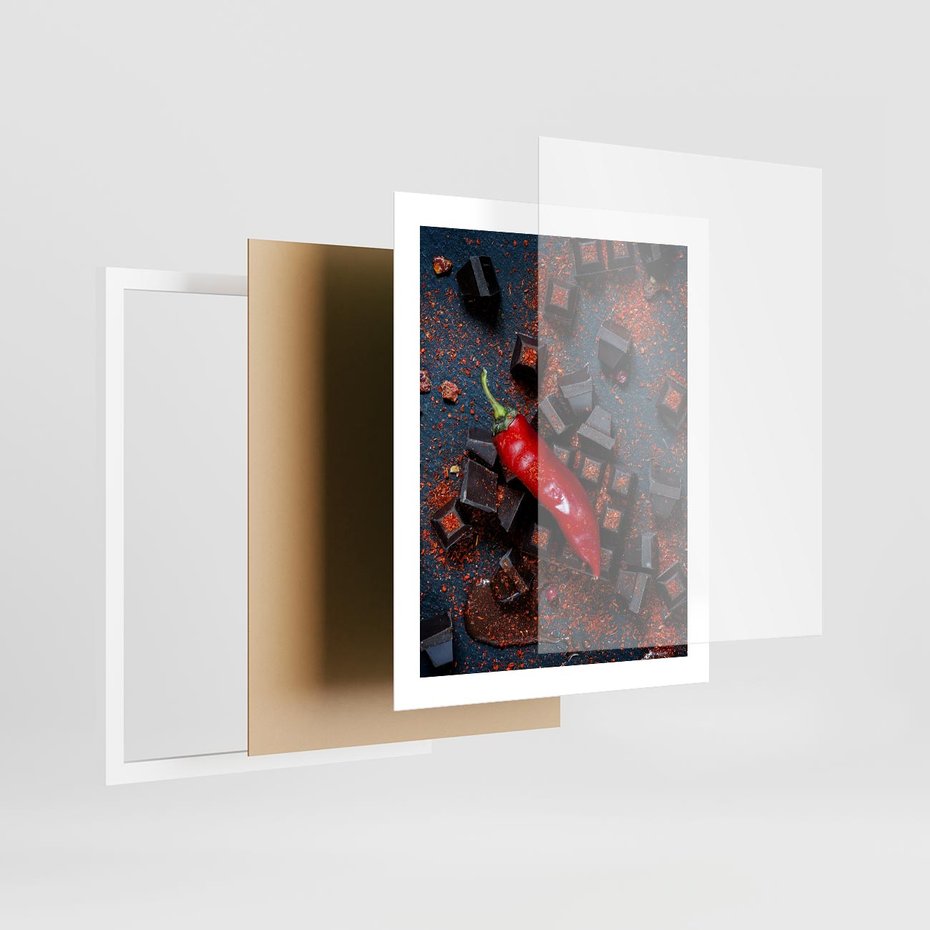 Plakat w ramie 40x50 - Papryka w Restauracji - restauracja, papryka - rama biała