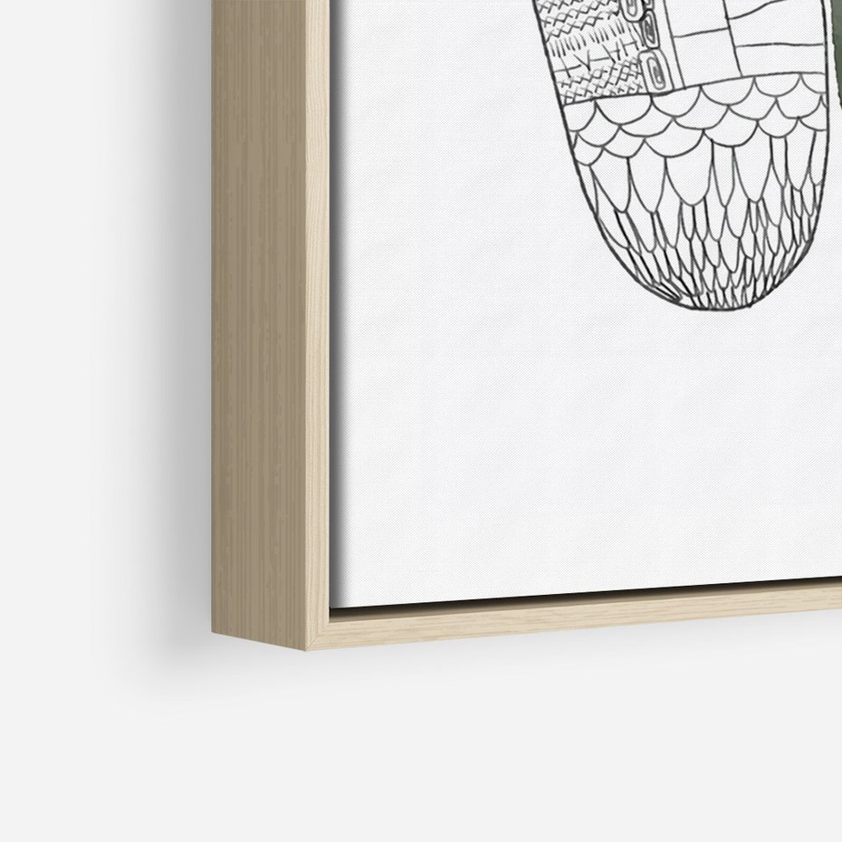 Obraz w ramie 80x120 - Przesunięte Jabłko - minimalistyczny plakat, jabłko - rama drewno