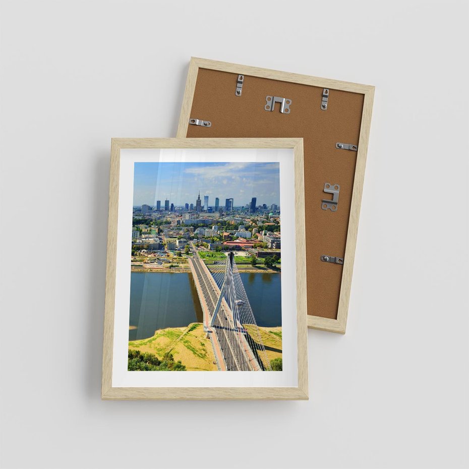 Plakat w ramie 30x40 - Most w metropolii - most, miato - rama drewno