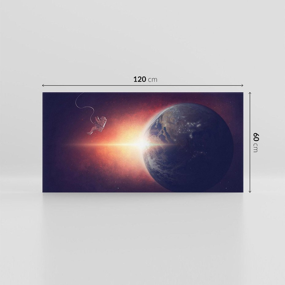 Obraz na płótnie 120x60 - Kosmiczne horyzonty - kosmos, ziemia