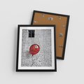 Plakat w ramie 40x50 - Mur Balonów - mur, balon - rama czarna
