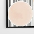Obraz w ramie 50x70 - Przenikające Kształty - abstrkacyjna nowoczesna sztuka, koła okręgi - rama czarna