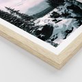 Plakat w ramie 30x40 - Zimowe Góry - zimowy krajobraz, góry - rama drewno