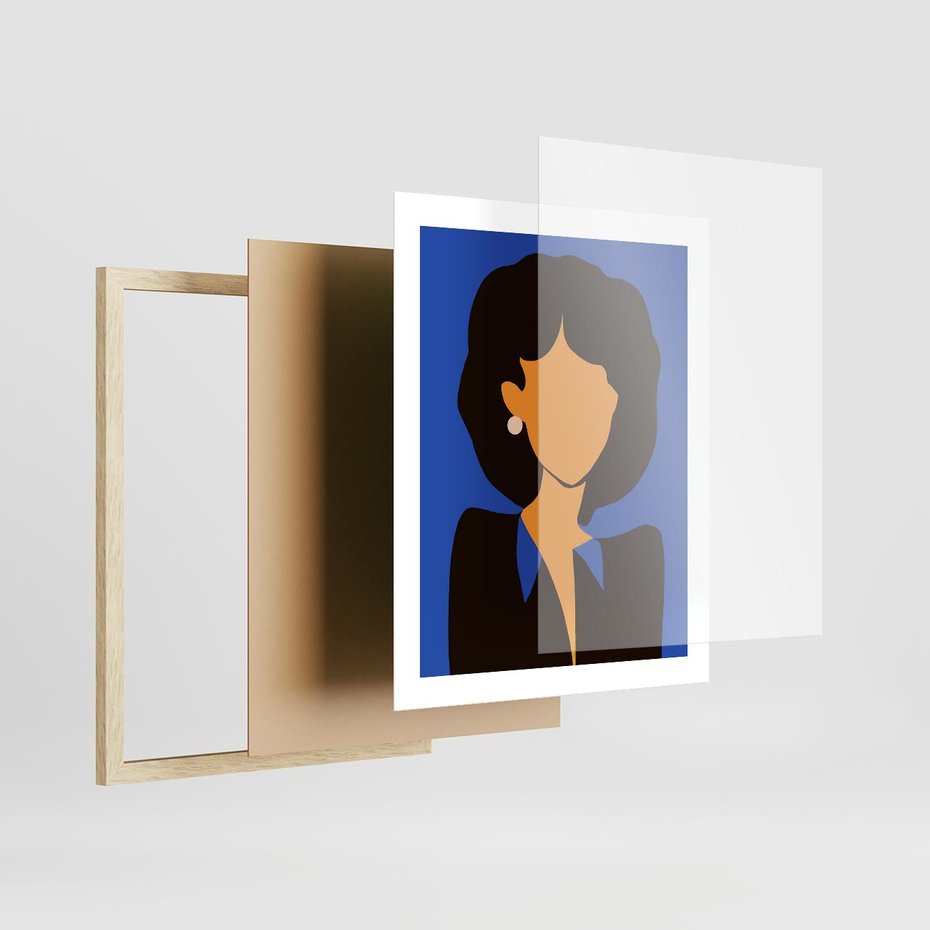 Plakat w ramie 40x50 - Modernistyczne Wibracje - sztuka nowoczesna, plakat - rama drewno