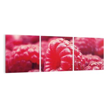 Obraz na płótnie 120x40 - Maliny Soczysta Eksplozja - maliny, owoce