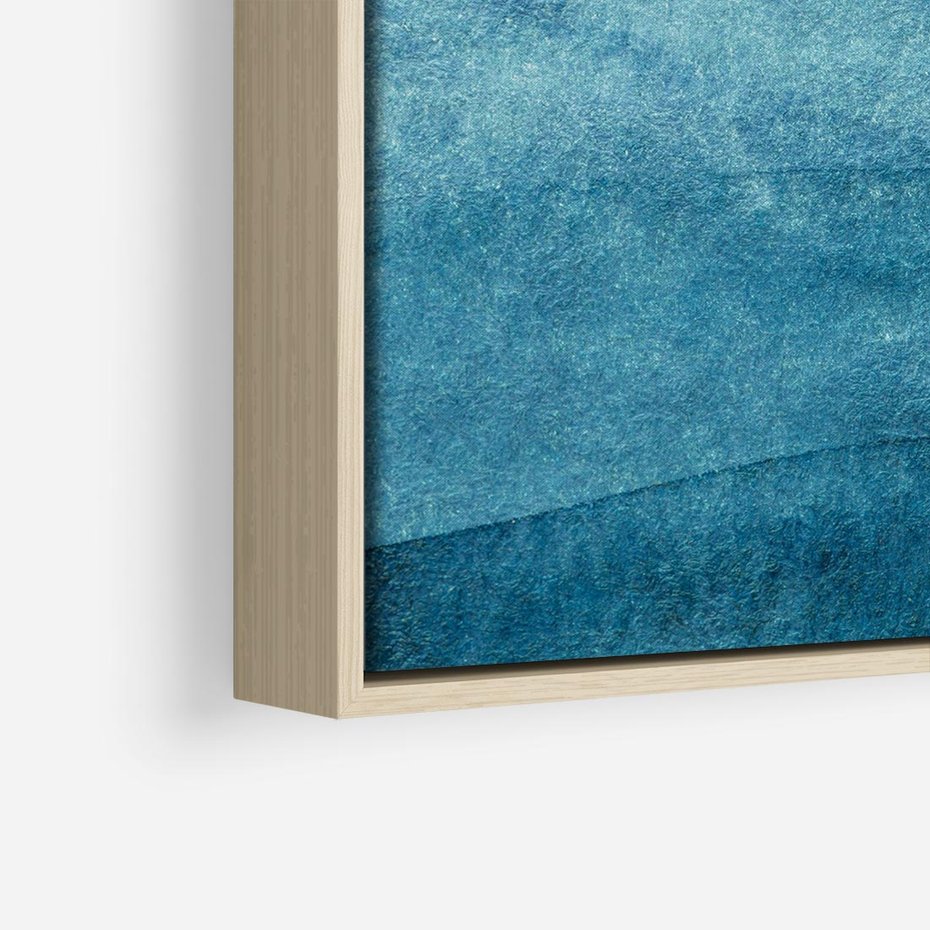 Obraz w ramie 50x50 - Kolorowe fale akwareli - akwarela, fale - rama drewno