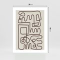 Plakat bez ramy 30x40 - Etniczna Abstrakcja - nowoczesna boho grafika, abstrakcja