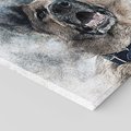 Obraz na płótnie 60x60 - Pies - wierny towarzysz - pies, sztuka