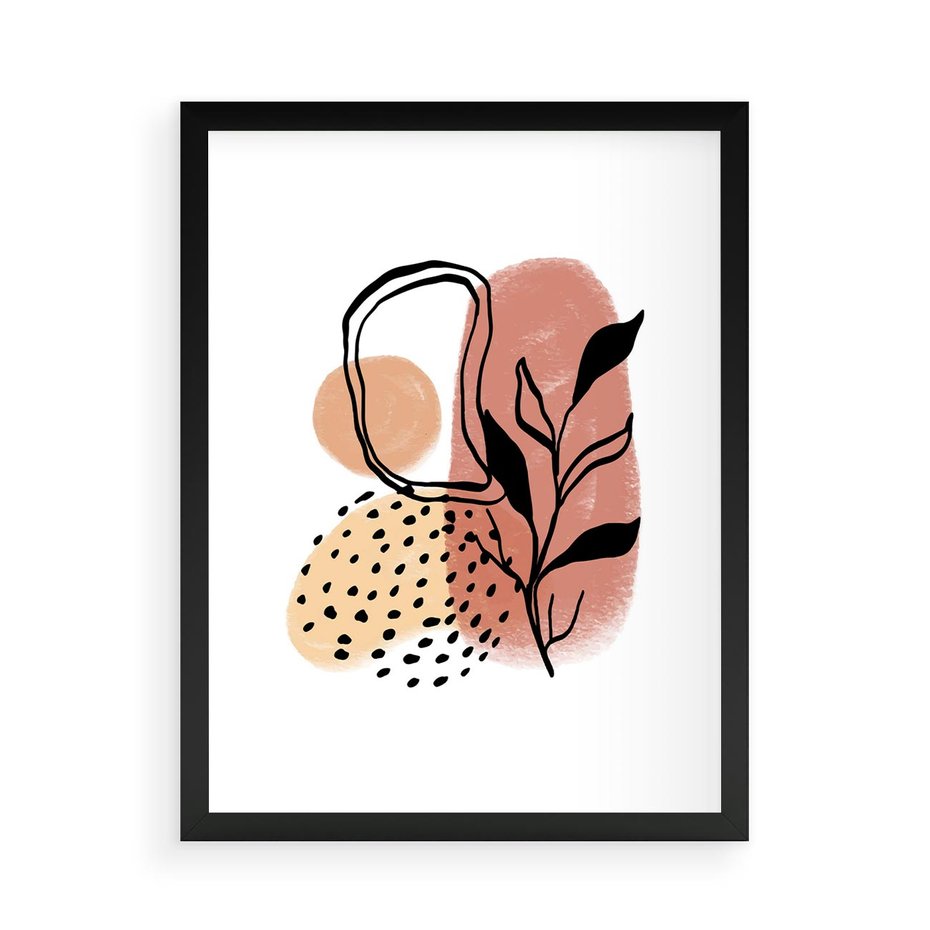 Plakat w ramie 50x70 - Migotliwe Harmonie - abstrakcja, sztuka nowoczesna - rama czarna