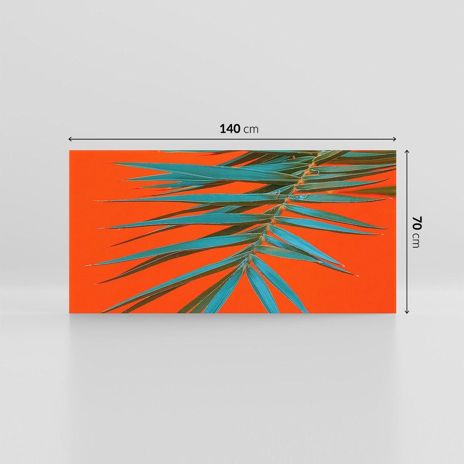 Obraz na płótnie 140x70 - Egzotyczny Urok - liście, palma