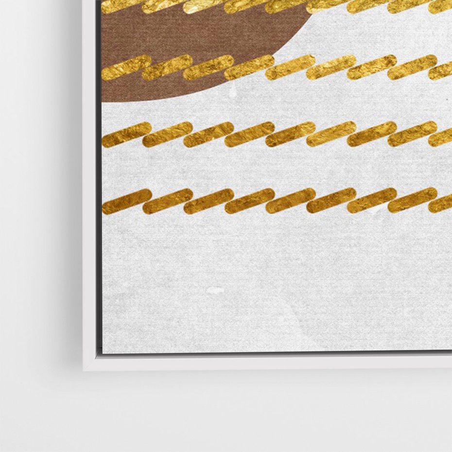 Obraz w ramie 80x120 - Odbicie światła serca - abstrakcyjne rozlane plamy, boho styl - rama biała