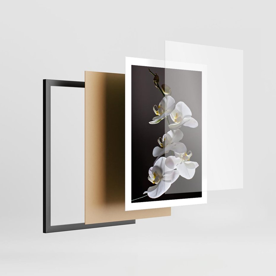 Plakat w ramie 50x70 - SPA: harmonia z kwiatami - spa, kwiaty - rama czarna