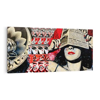 Obraz na płótnie 120x60 - Eksploracja kolorowego graffiti - graffiti