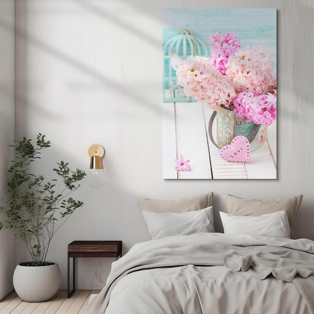 Obraz na płótnie 80x120 - Kwiatowa harmonia hiacyntów - kwiaty, hiacynty