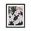 Plakat w ramie 40x50 - Egzotyczna Uroda - białe kwiaty, tropikalne kwiaty - rama czarna