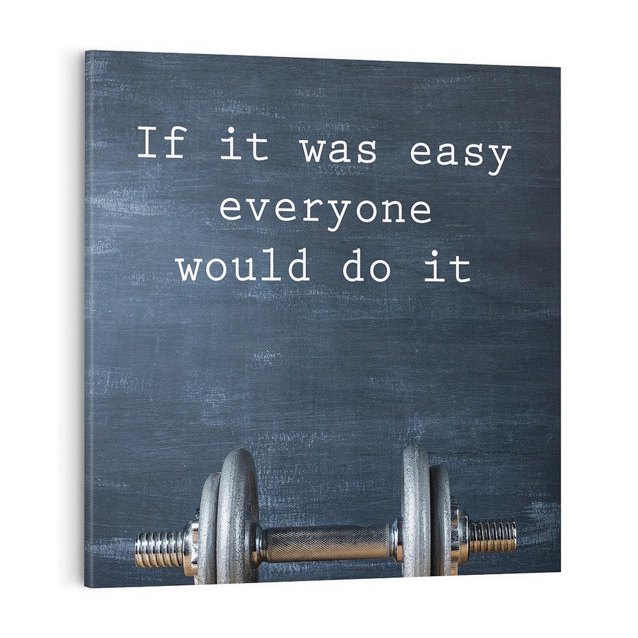 Obraz na płótnie 70x70 - Energia W Ruchu - siłownia, fitness