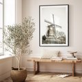 Plakat bez ramy 21x30 - Wiejska Idylla z Młynem - wiatrak, młyn