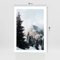 Plakat bez ramy 21x30 - Góry, Las i Śnieg na Obrazie - góry, las