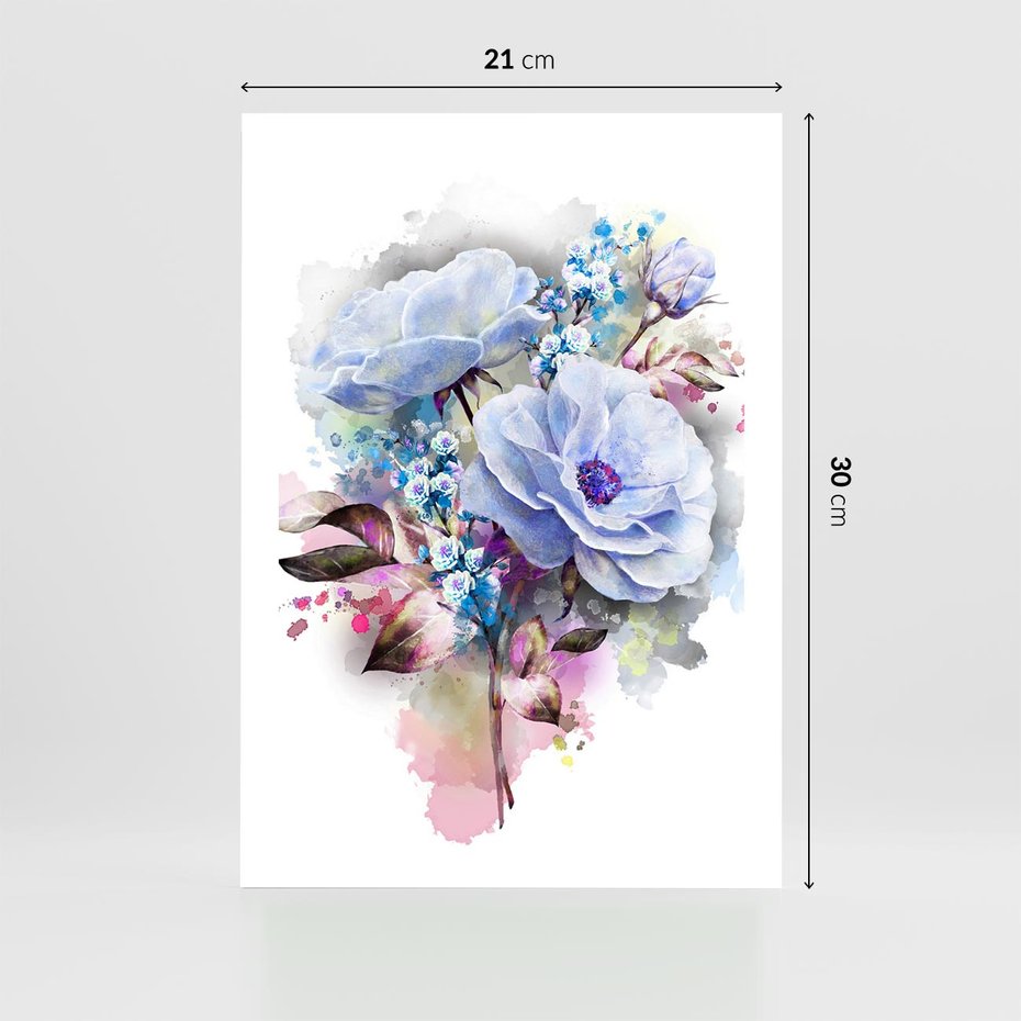 Plakat bez ramy 21x30 - Kolorowa Ekspresja - kwiaty, graficzne