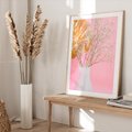 Plakat w ramie 40x50 - Przyjemność Złotej Natury - złote, liście - rama drewno