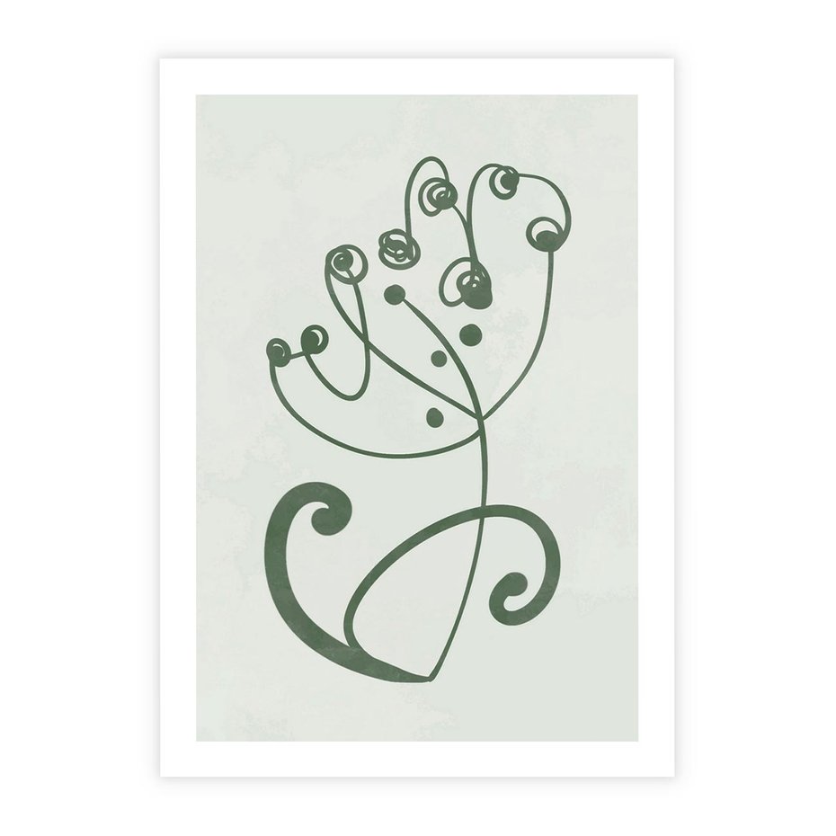 Plakat bez ramy 40x50 - Zieleń Wyjątkowego Ukojenia - zielony odcień, abstrakcja