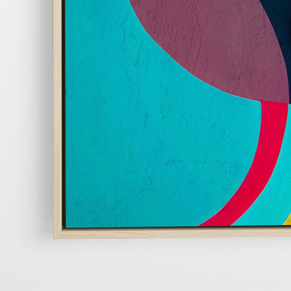 Obraz w ramie 50x70 - Kolorowe Odsłony Inspiracji - abstrakcyjny obraz, olejny - rama drewno