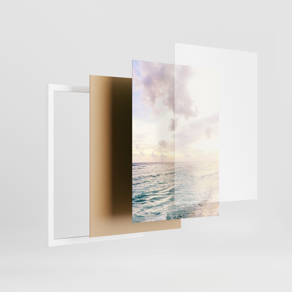 Zestaw obrazy w ramie 30x40 galeria - Cytat, podróż, rajska, plaża - rama biała