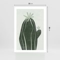 Plakat bez ramy 21x30 - Zieleń Inspirującego Życia - zielony plakat, minimalizm