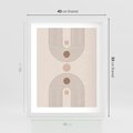 Plakat w ramie 40x50 - Zgeometryzowane Wizje - boho plakat, minimalizm - rama biała