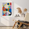Plakat bez ramy 21x30 - Tajemnicze Odbicia Czasu - abstrakcyjne geometryczne kształty, olejny obraz