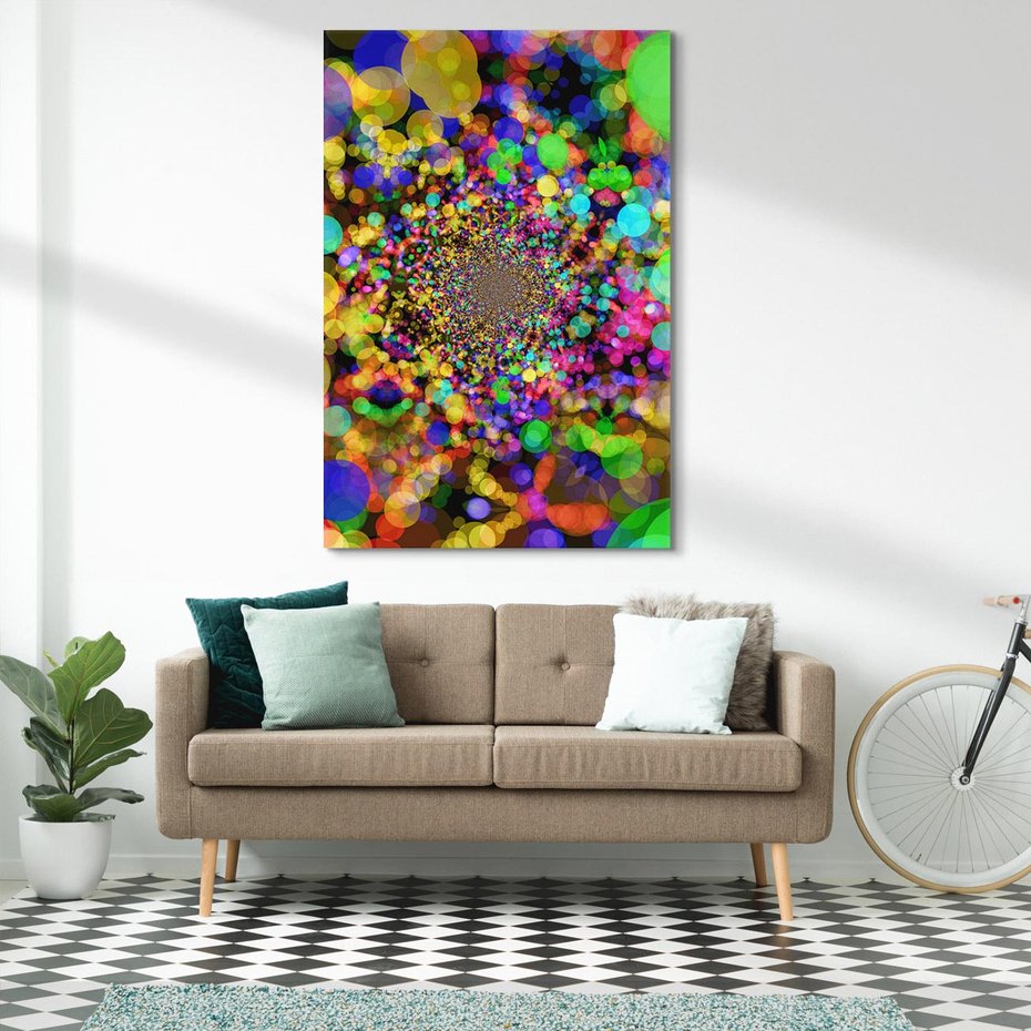 Obraz na płótnie 50x70 - Abstrakcja: gra kolorów i form - abstrakcja