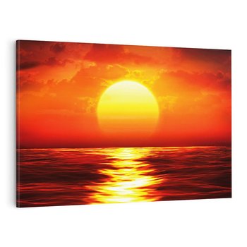 Obraz na płótnie 100x70 - Romantyczny Zachód Słońca nad Morzem - zachód, słońca