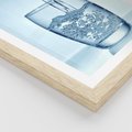 Plakat w ramie 30x40 - Chłodząca szklanka wody - szklanka, wody - rama drewno