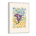 Obraz w ramie 80x120 - Kwiatowe Przenikanie - kwiaty, sztuka nowoczesna - rama biała